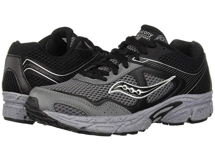 Saucony Kids Cohesion 10 Ltt (little Kid/big Kid) (black/grey) Boys Shoes