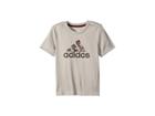 Adidas Kids Short Sleeve Pattern Fill Logo Tee (little Kids) (grey) Boy's Clothing