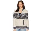 Pendleton Zip Front Mesa Verde Cardigan (oatmeal Multi) Women's Sweater