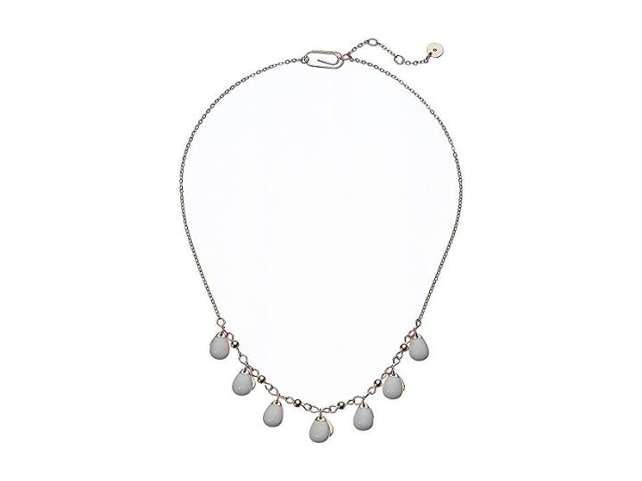 French Connection Shaky Frontal Necklace 16 (white) Necklace