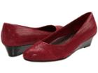 Trotters Lauren (dark Red Suede Patent Leather) Women's Wedge Shoes