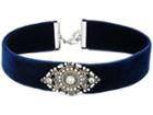 Dannijo Maddie Choker Necklace (blue/ox Silver) Necklace