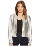 Paul Smith Metallic Bomber (silver) Women's Coat