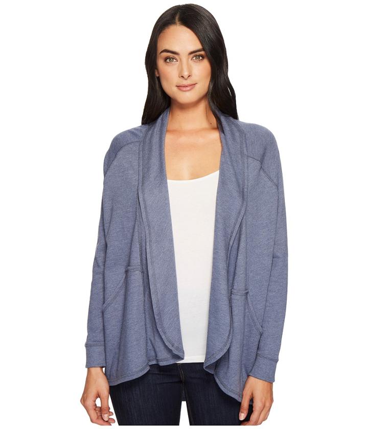 Alternative Vintage Heavy Knit Zen Wrap (admiral Blue) Women's Clothing