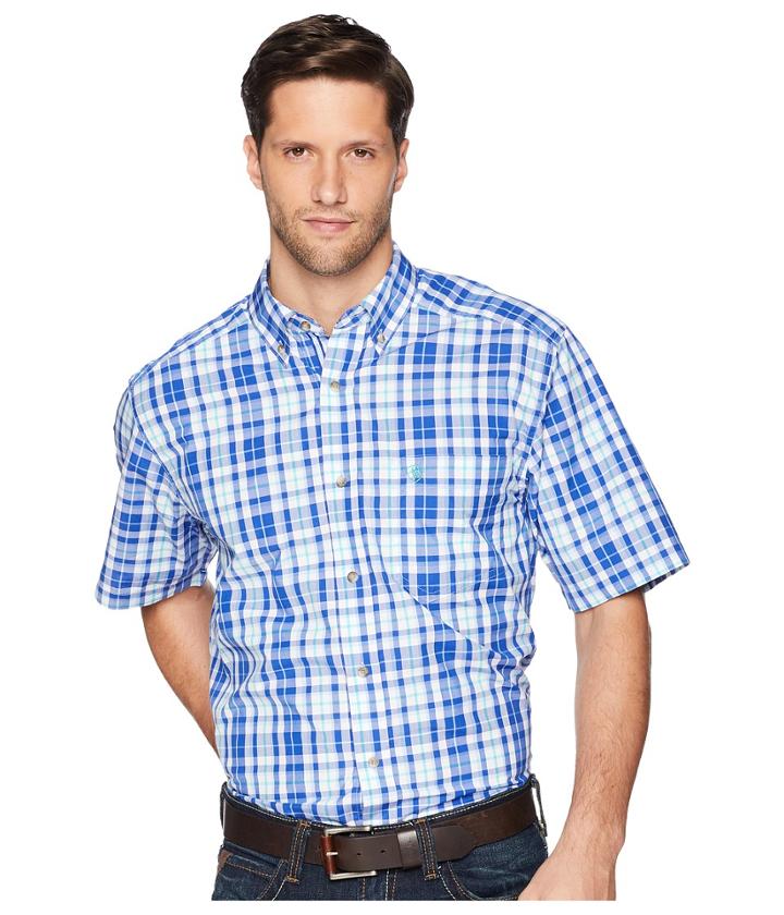Ariat Moudy Shirt (white) Men's Short Sleeve Button Up