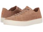 Toms Lenox Sneaker (toffee Constructed Suede/woven Panel) Women's Lace Up Casual Shoes