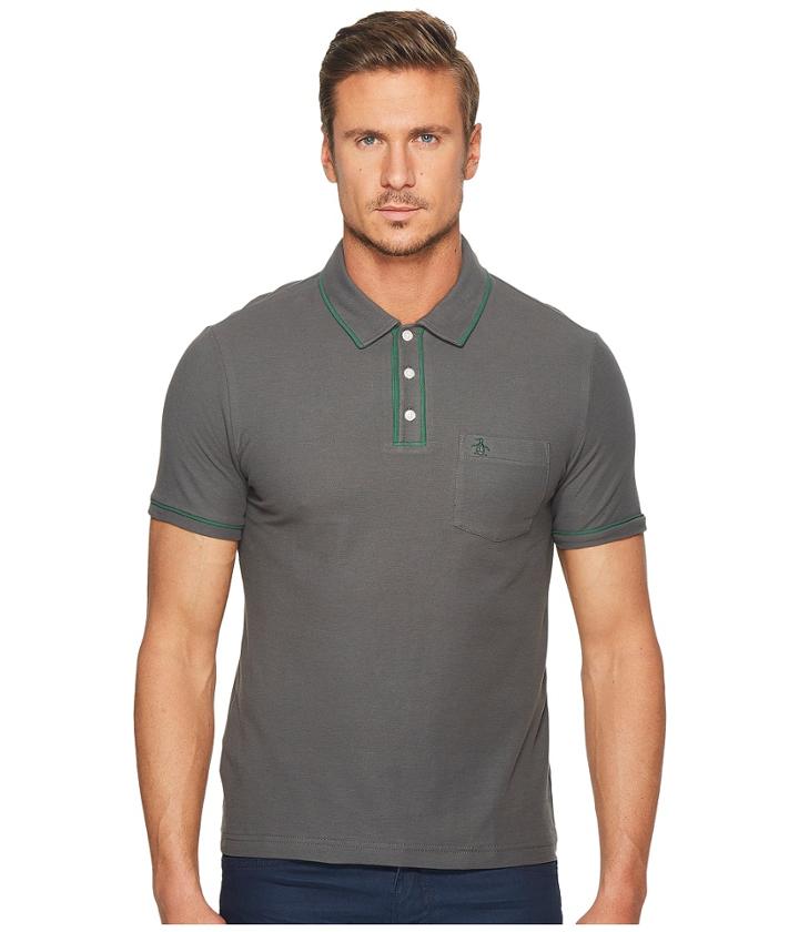 Original Penguin The Earl Polo (dark Shadow) Men's Short Sleeve Knit