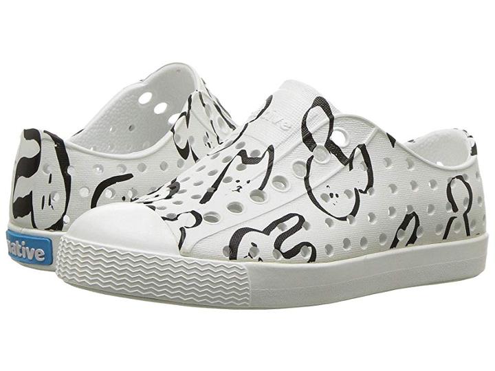 Native Kids Shoes Jefferson Print (toddler/little Kid) (shell White/shell White/animalia) Kids Shoes
