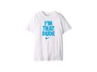 Nike Kids Nsw That Dude T-shirt (big Kids) (white/blue Hero) Boy's T Shirt