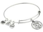 Alex And Ani Piece Of The Puzzle Charm Bangle (rafaelian Silver Finish) Bracelet