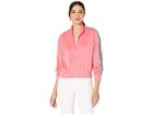 Juicy Couture Tricot Logo Stripe Jacket (camelia Rose) Women's Clothing