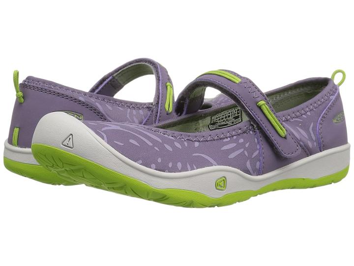 Keen Kids Moxie Mary Jane (little Kid/big Kid) (purple Sage/greenery) Girl's Shoes