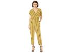 Eci Striped Jumpsuit With Elastic Waist (mustard) Women's Jumpsuit & Rompers One Piece