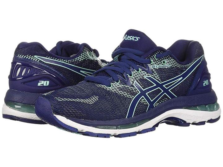 Asics Gel-nimbus(r) 20 (indigo Blue/indigo Blue/opal Green) Women's Running Shoes