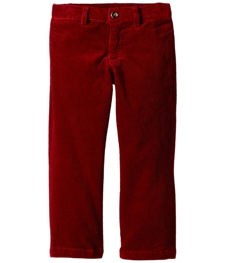 Polo Ralph Lauren Kids Slim Fit Stretch Corduroy Pants (toddler) (holiday Red) Boy's Casual Pants
