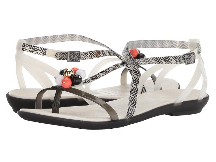 Crocs Drew X Crocs Isabella Graphic Sandal (black/white) Women's  Shoes