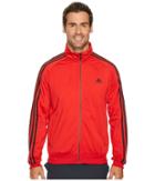 Adidas Essentials 3s Tricot Track Jacket (scarlet/black) Men's Coat