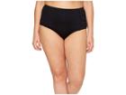Jantzen Plus Size Solids High Waist Bottom (black) Women's Swimwear