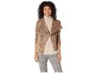Blank Nyc Taupe Faux Suede Jacket With Zipper Detail In Zombie Ad (zombie Ad) Women's Coat