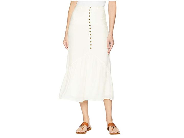 Wrangler Skirt With Buttons Down Front (vanilla) Women's Skirt