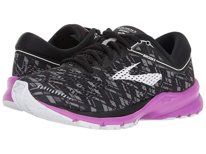 Brooks Launch 5 (black/purple/print) Women's Running Shoes