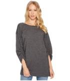 Splendid North Coast French Terry Tunic (charcoal) Women's Blouse
