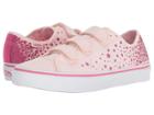 Vans Kids Style 23 V (little Kid/big Kid) ((glitter Star) Heavenly Pink/true White) Girl's Shoes
