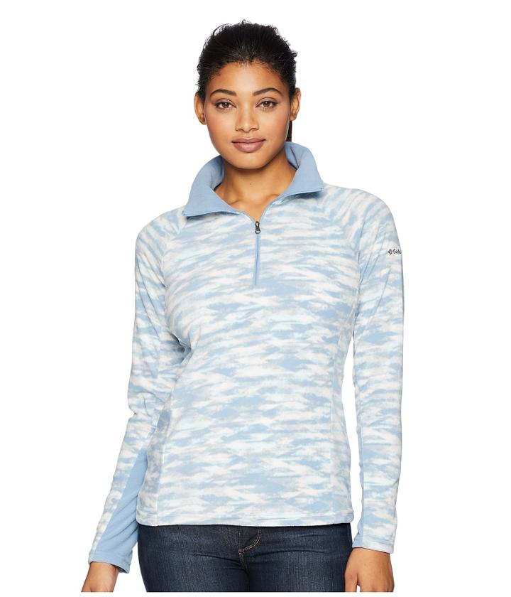 Columbia Glacialtm Iv Print 1/2 Zip (dark Mirage Fractal Print) Women's Clothing