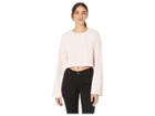 Juicy Couture Crop Wide Sleeve Pullover (pale Pink) Women's Clothing