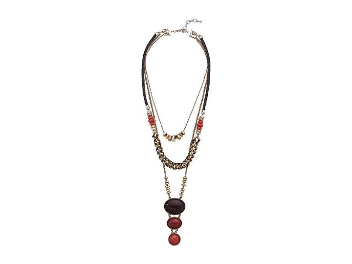 Lucky Brand Berry Stone Statement Necklace (two-tone) Necklace