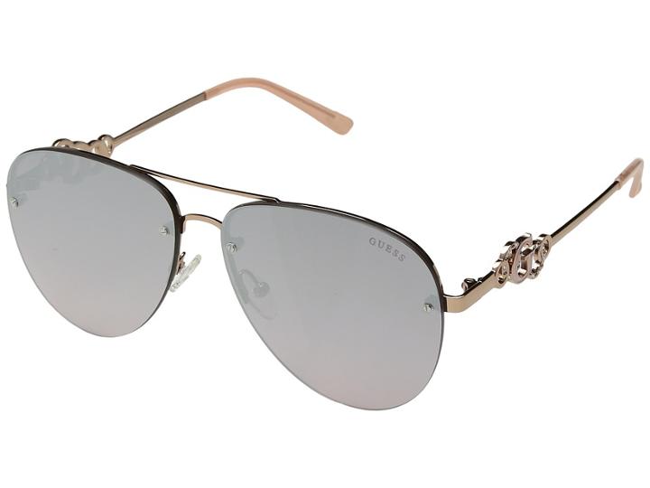 Guess Gf6054 (shiny Rose Gold/blush/rose Gold Gradient Lens) Fashion Sunglasses