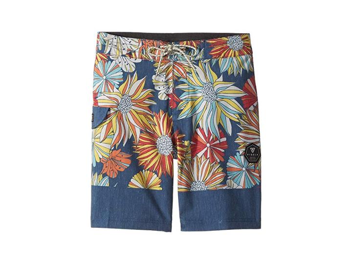 Vissla Kids Ligularia 17 Boardshorts (big Kids) (dark Denim) Boy's Swimwear