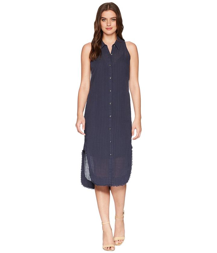 Splendid Shirtdress W/ Fray (navy) Women's Dress