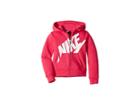 Nike Kids Futura Full Zip Hoodie (little Kids) (rush Pink) Girl's Sweatshirt
