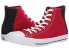 Converse Chuck Taylor(r) All Star(r) Color Block Patch Hi (enamel Red/black/white) Athletic Shoes