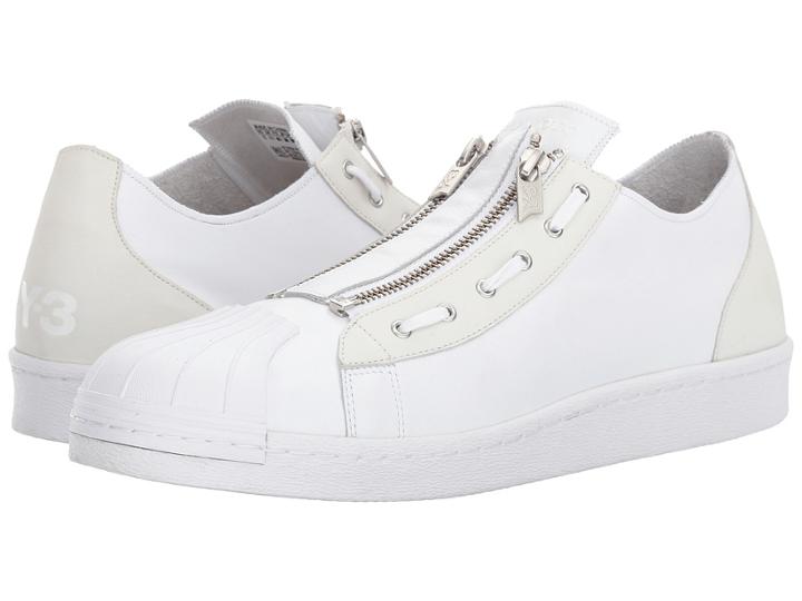 Adidas Y-3 By Yohji Yamamoto Super Zip (white/white/white) Lace Up Casual Shoes
