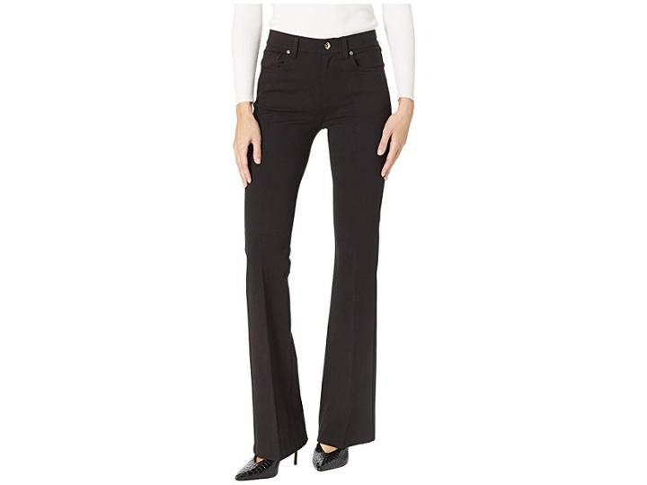 Juicy Couture Knit Ponte High-waisted Flare Jeans (pitch Black) Women's Jeans