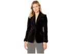 Lauren Ralph Lauren Stretch-velvet Blazer (polo Black) Women's Jacket