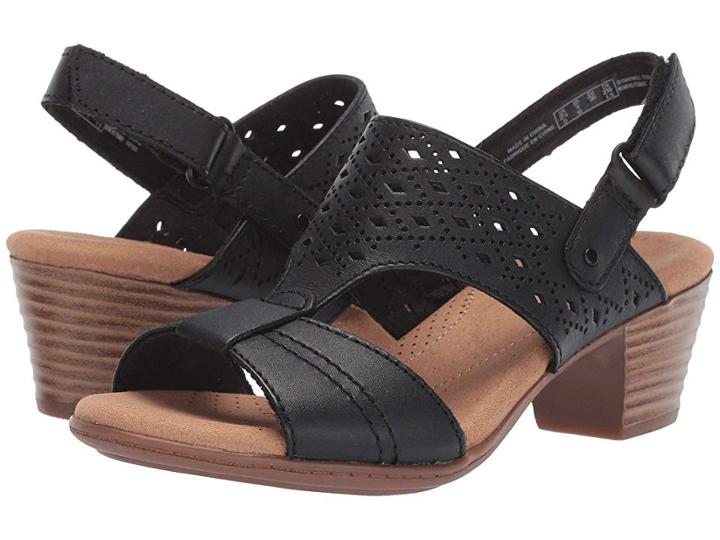 Clarks Valarie Mindi (black Leather) Women's Shoes
