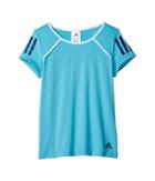 Adidas Kids Club Tee (little Kids/big Kids) (samba Blue/white/black) Girl's Short Sleeve Pullover