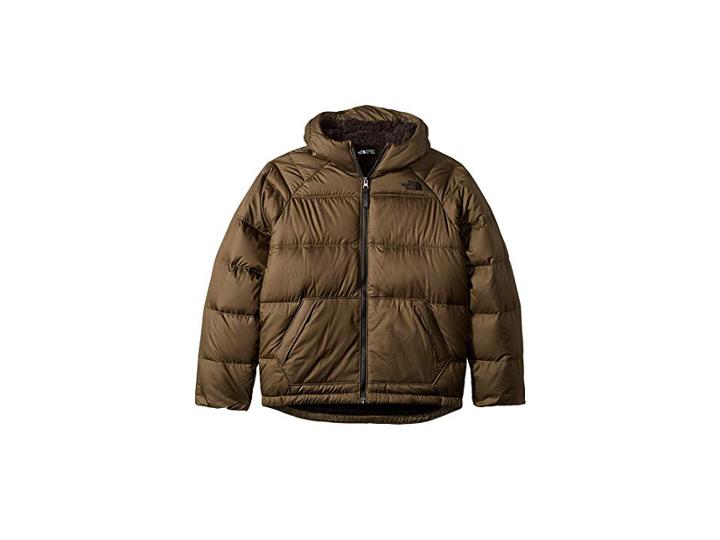 The North Face Kids Moondoggy 2.0 Down Hoodie (little Kids/big Kids) (new Taupe Green) Boy's Sweatshirt