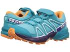 Salomon Kids Speedcross Bungee (toddler/little Kid) (blue Curacao/acai/bird Of Paradise) Girls Shoes