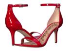 Sam Edelman Patti Strappy Sandal Heel (candy Red Patent) High Heels