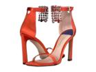 Stuart Weitzman 100fringesquarenudist (fire Silk Satin) Women's Shoes