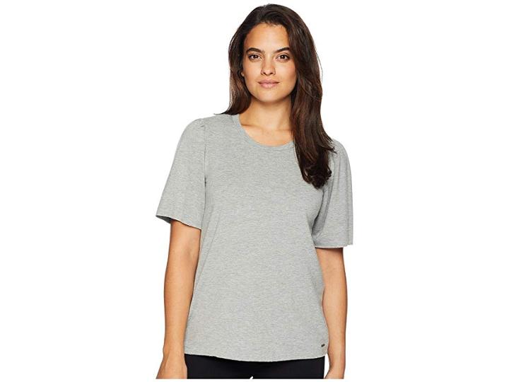 Lucky Brand Puff Sleeve Sweatshirt (heather Grey) Women's Sweatshirt
