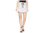 Two By Vince Camuto Nubby Stripe Drawstring Shorts (rich Black) Women's Shorts