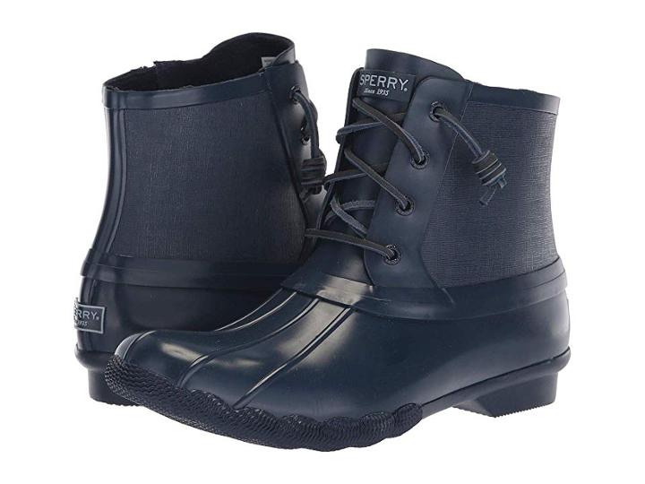 Sperry Saltwater Rubber Flooded (navy) Women's Rain Boots