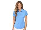 Adidas Golf Puremotion Short Sleeve Top (lucky Blue) Women's Short Sleeve Button Up