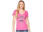 Champion College Georgia Bulldogs University V-neck Tee (wow Pink) Girl's T Shirt