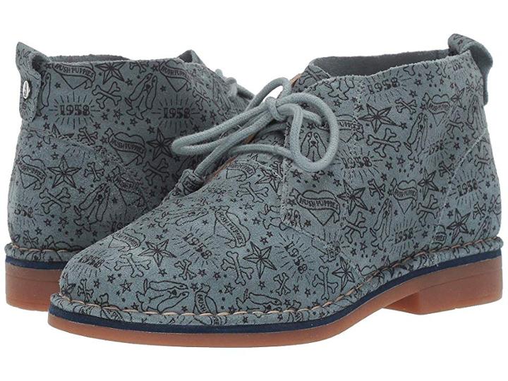 Hush Puppies Cyra Catelyn (storm Print Suede) Women's Lace-up Boots